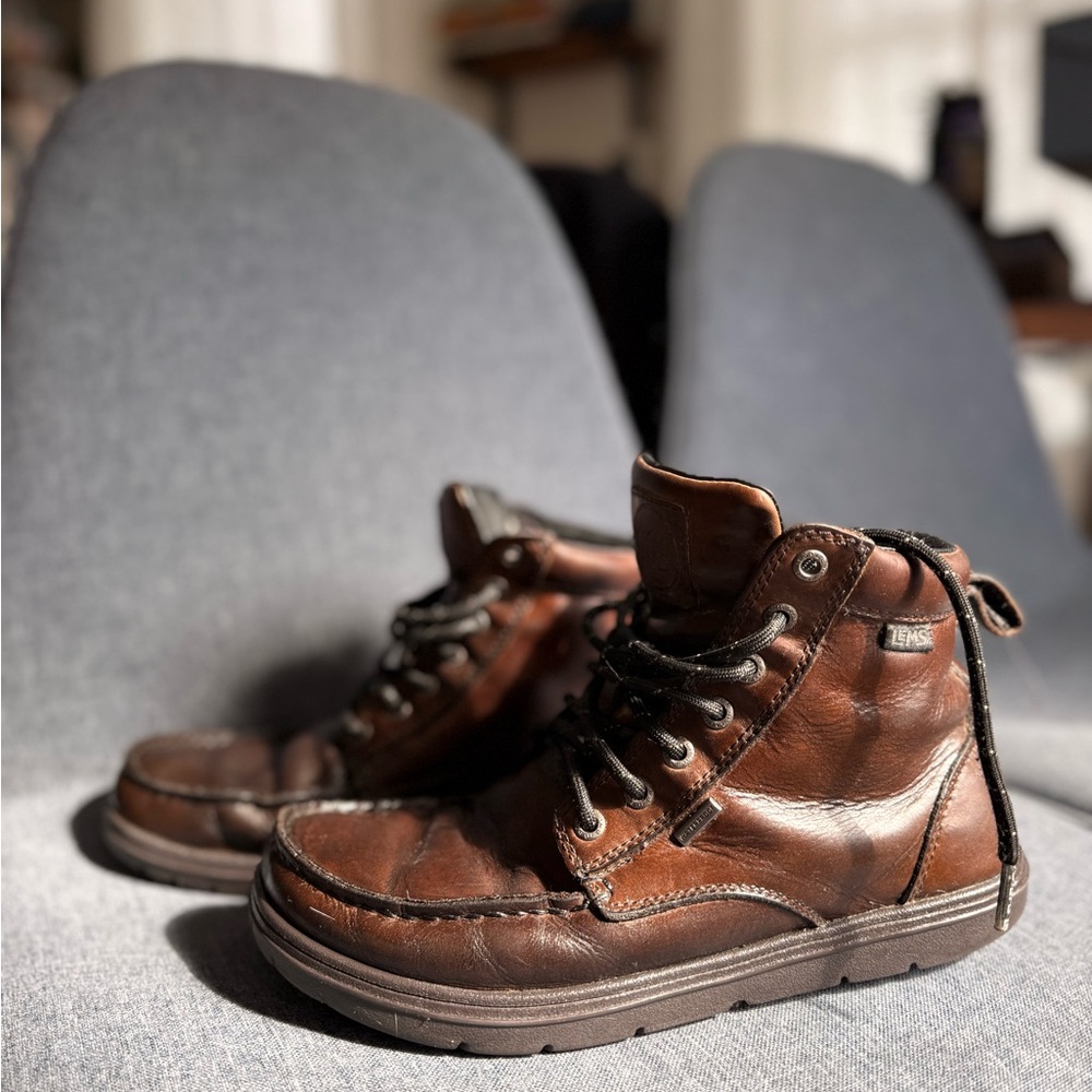 Men's Brown Leather Lace-Up Ankle Boots